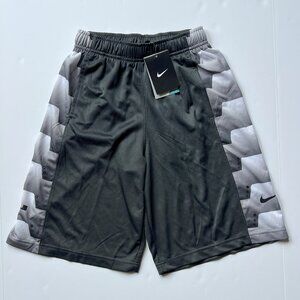 NIKE LeBron Boys Athletic Shorts Size M Dri-Fit NEW w/Tags Black & Gray Training